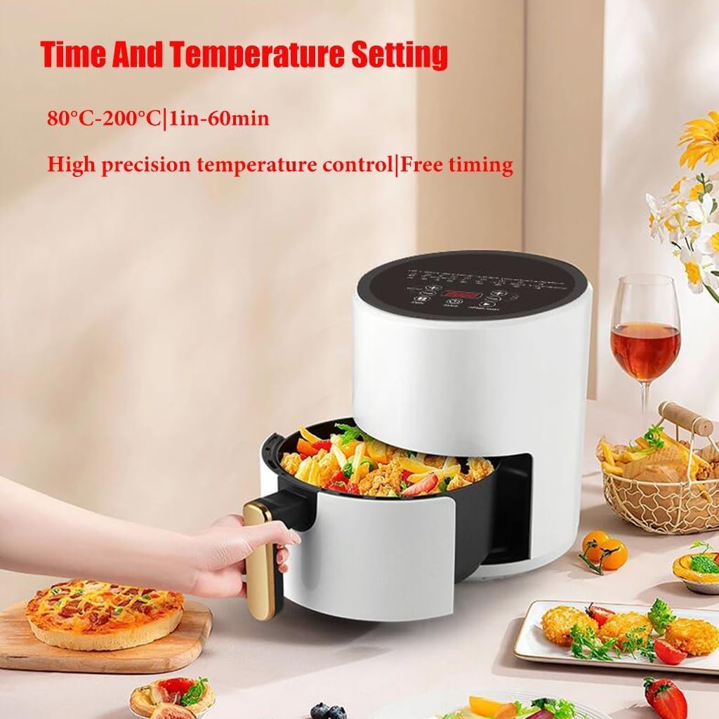 TEMKIN Air Fryer showing time and temperature settings