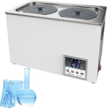 Scientific Digital Lab Water Bath, Thermostatic Water Bath with Digital Display and Protective Cover Lid for Lab Use, Scientific Laboratory Water Bath,Exactitud 0.01 ,1Hole