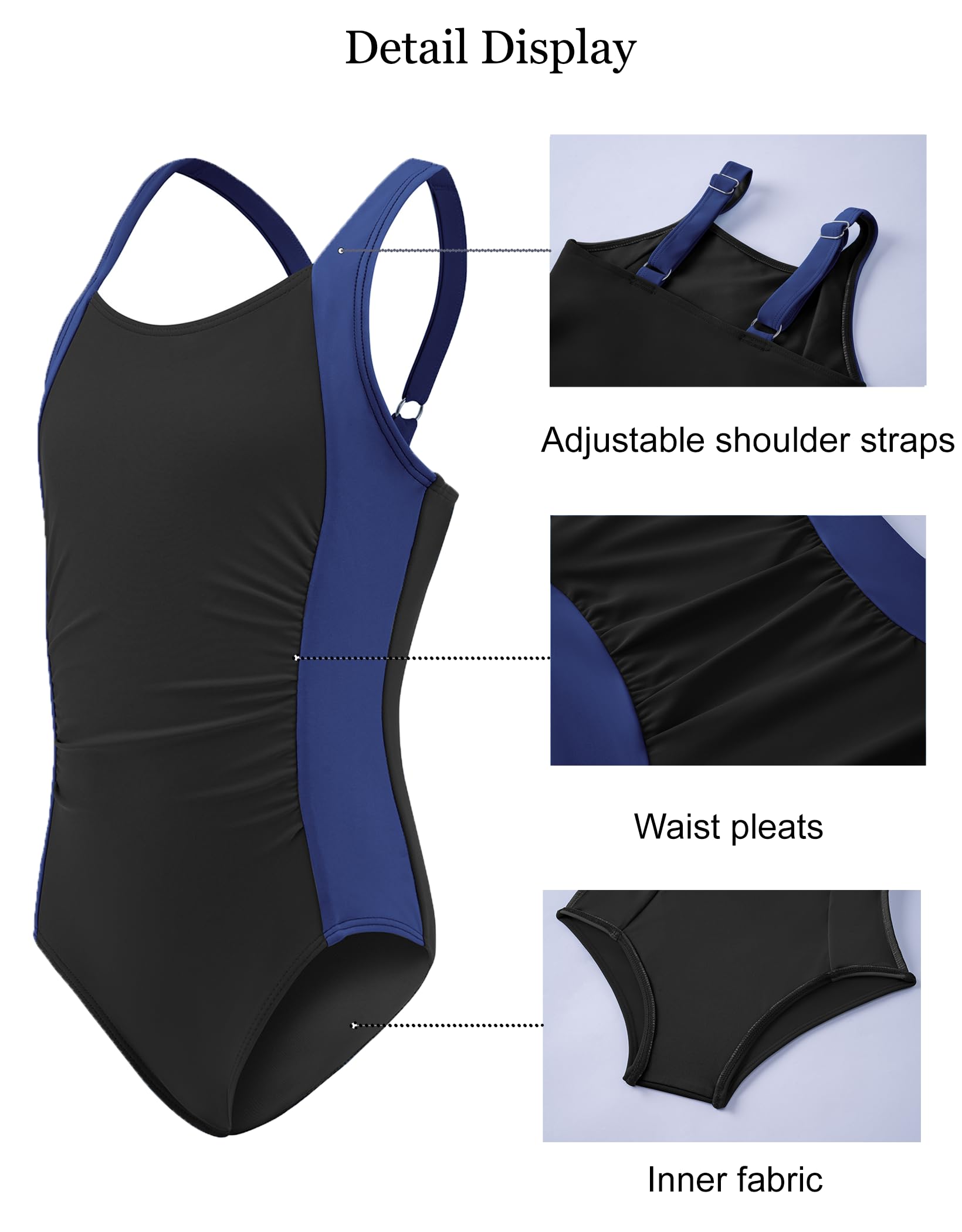 Arshiner Fille Maillot de Bain Une Conflit de Couleurs Sportif Swimsuit Enfants d'été Maillot de Bain pour Filles 5-14 Ans