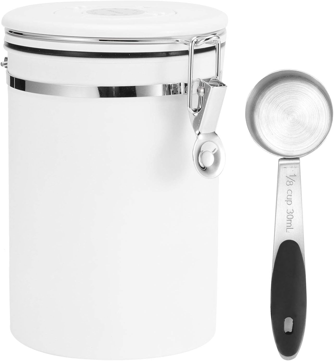 Coffee Storage Container, 1.8L Airtight Coffee Canister With One‑Way Exhaust Valve Coffee Tea