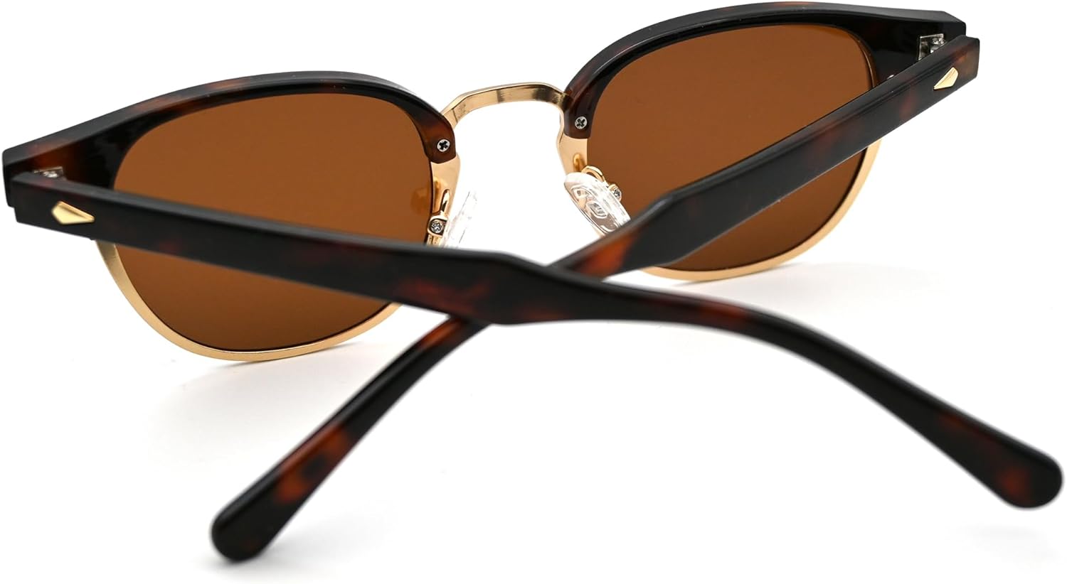 Onrtry Classic Polarized Sunglasses for Men Women Semi-Rimless Frame Sun Glasses Fashion Retro Designer Shades - Image 3