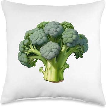 Broccoli Vegetable Throw Pillow