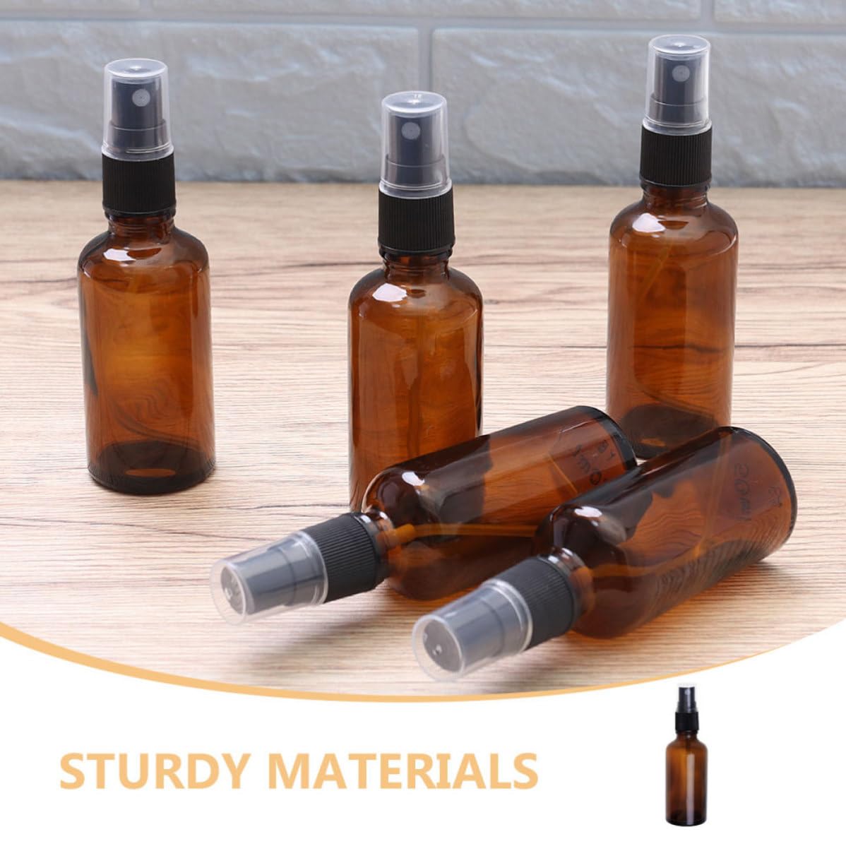Lot de 10 Flacons Vaporisateurs Rechargeables en Verre 100ml, Compacts et Anti-fuite, pour Parfums et Huiles, Faciles à Transporter en Paquet à Dos ou Valise