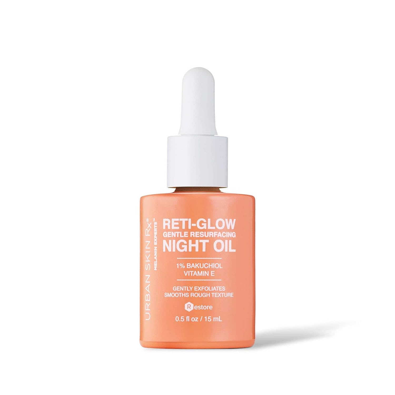 Urban Skin Rx, Reti-Glow Nachtolie | Gevoelige Huid Lichtgewicht Gezichtsolie voor Zachte Resurfacing en Gladmakende Huid met Bakuchiol en Vitamine E | 0.5 Oz