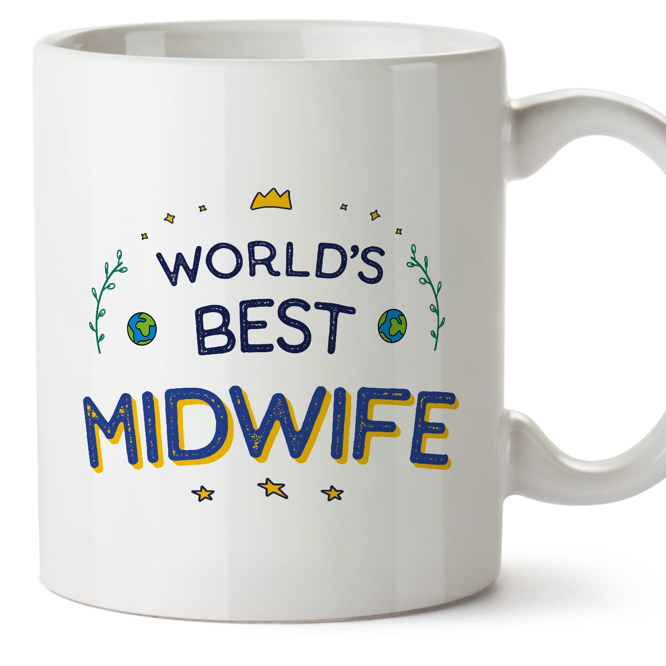 MUGFFINS Midwife Mug - in English - World's Best - Funny Gift for Colleagues - Ceramic 11oz Mug โ image 1