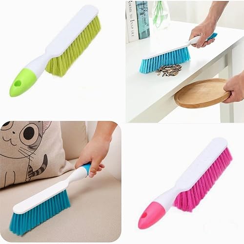 Miniatura 7 de Sábanas de cerdas suaves con cepillo de limpieza de barrido con mano larga, desplumador para quitar el pelo de desechos, escritorio, edredón,