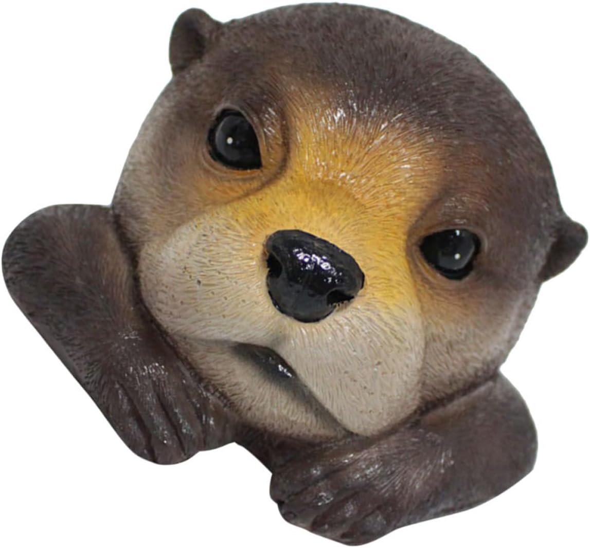 Resin Otter Garden Statue Water Floating Figurine for Garden