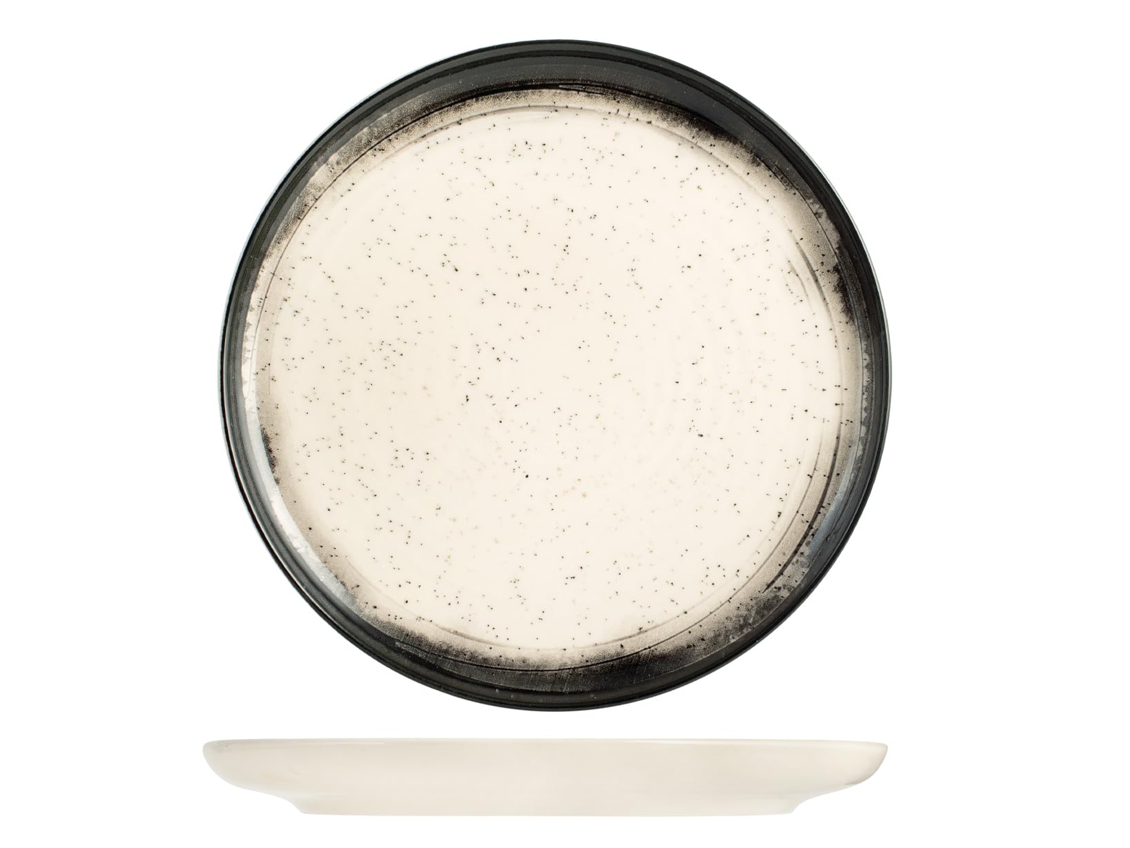 H&H Set 12 Piatti Piani Marte – Ø26 cm – Piatti in Porcellana Eleganti e Resistenti – Ideali per Portate Principali, Secondi e Piatti Unici – Lavabili in Lavastoviglie