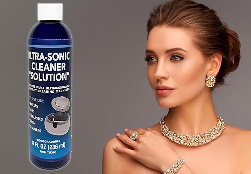 Miniatura 7 de Limpiador de joyas, solución ultrasónica de limpieza de joyas, limpiador de joyas para oro, plata, diamantes de platino y joyas no porosas preciosas