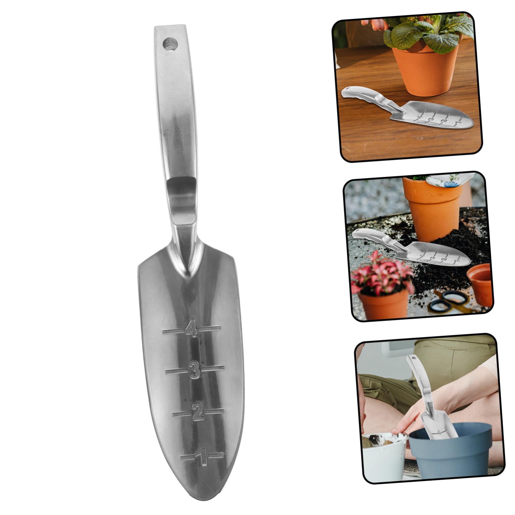 Sosoport 5piezas Pala De Jardinería Multifuncional para Plantar Excavar y Trasplantar y Huertos