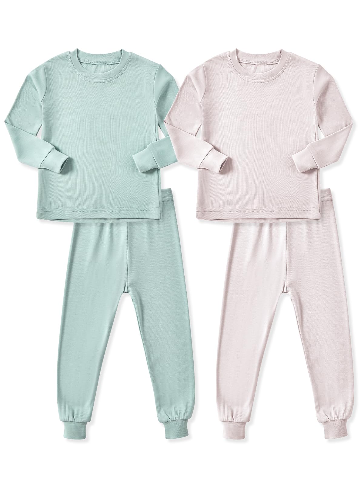 HAPIU Rayon from Bamboo kids Pajamas Set, Pjs Girls Boys