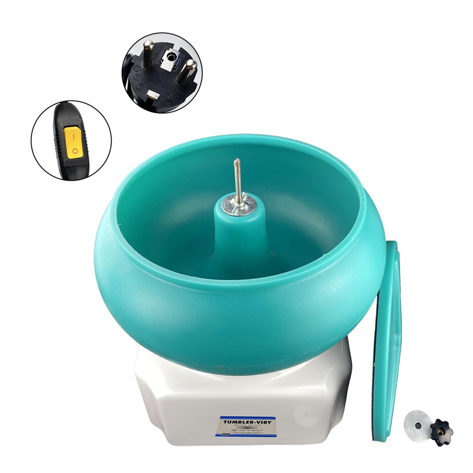 Pulidor de joyas, Máquina de pulido por vibración, máquina vaso joyería for herramienta limpieza superficies Diy, Grinde barril vibratorio