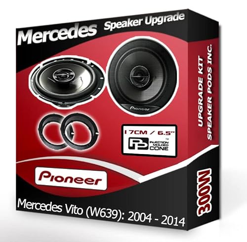 Vito Speaker upgrade Front Door Pioneer car speakers 6.5 17cm + Pods 300W