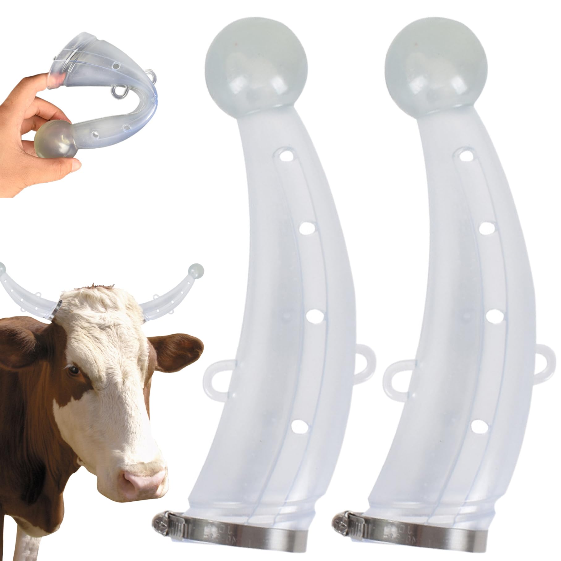 Protège de corne de vache anti-combat Crow Horn Protector en silicone réglable