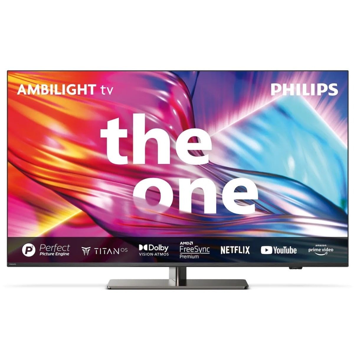 Philips Ambilight 65PUS8909 4K LED Smart TV - 65-Zoll Display mit Pixel-präziser Ultra HD Titan OS Plattform und Dolby Atmos-Klang. Funktioniert mit Alexa und Google Sprachassistent – Anthrazitgrau