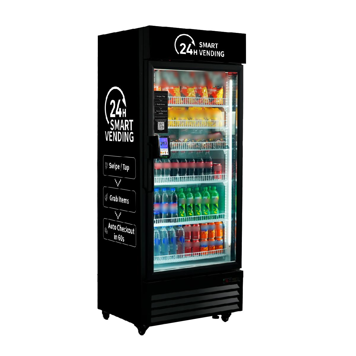 HAHA Smart AI Vending Machine for Business, Multi-Item Combo Vending with APP Management & Cashless Payment, Refrigerated Beverage Vending Machine - 528 Bottles