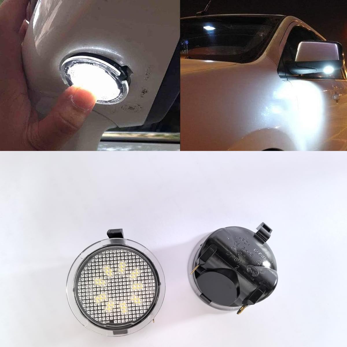 Amazon.com: OKL CPARTS 2pcs set High power white LED Puddle Lights