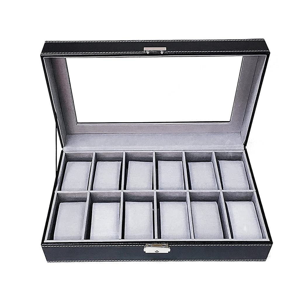 Plateau de rangement pour montres de luxe, l'idée cadeau idéale en cuir noir