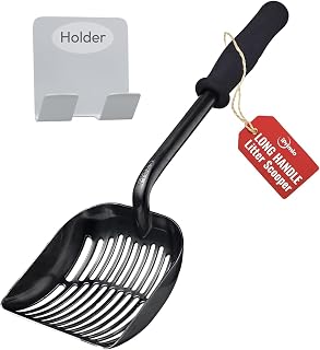 iPrimio Monster Cat Litter Scooper: 17" Long Handle, Soft Grip, Extra Large Deep Shovel for Sore Hands & Easy Scooping