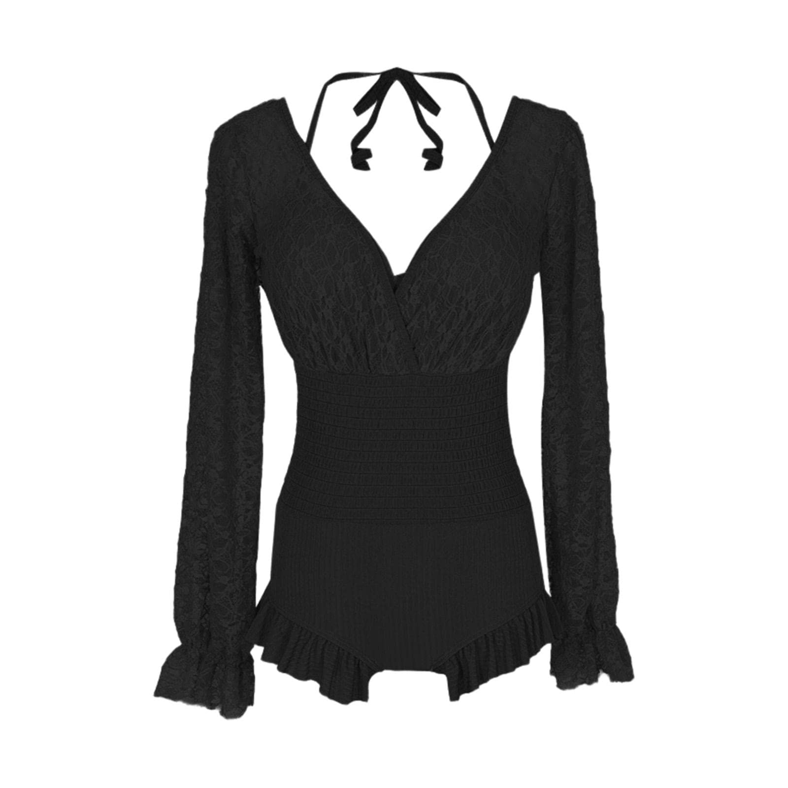 enakshi (label) Bathing Suit Lace Bikini Swimsuit Long Sleeve Summer Women Onepiece Swimwear Black L|Clothing, Shoes & Accessories | Womens Clothing | Swimwear-picture-33