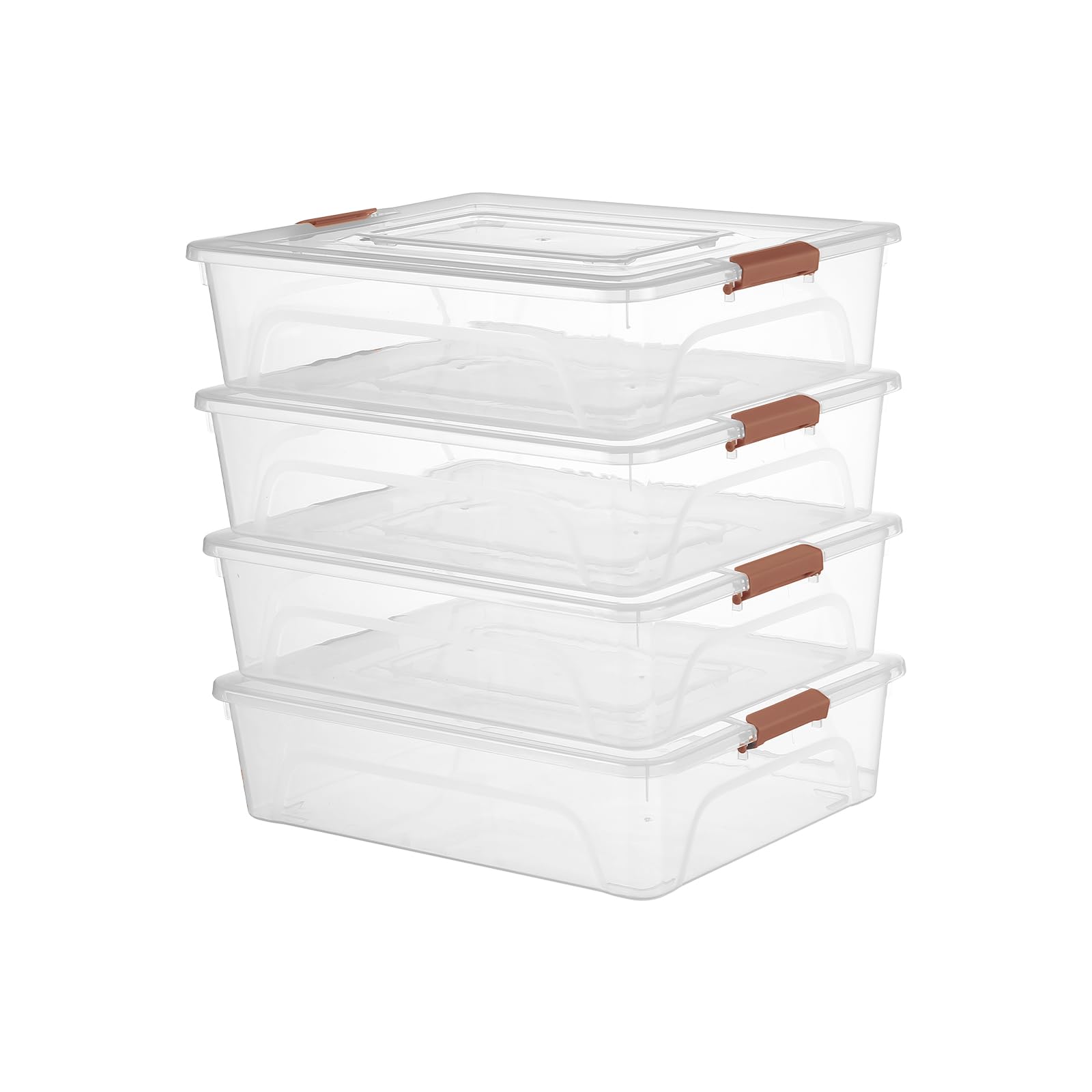 Photo 1 of ***LIDS ONLY*** novelinks 10 Quart Clear Plastic Storage Containers with Lids (4 Pack)
