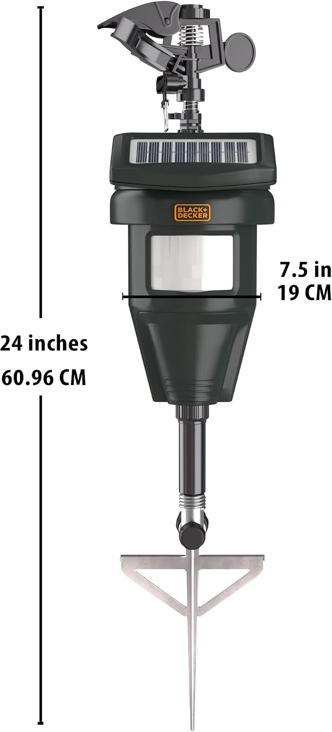 Dimensions of the BLACK+DECKER Cobra Water Blaster
