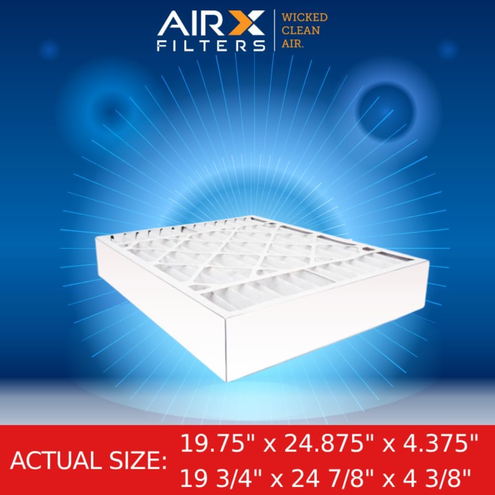 AIRX FILTERS WICKED CLEAN AIR. 20x25x4 Furnace Filter MERV 13 Compatible with Honeywell 20x25x4 Air Filter FC200E1037 1 Single Filter