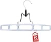 DEILSY™ Pants Hangers Skirt Hanger Pant with Locking Hook Versatile Skirt Hangers for Closet Organization White Jean for Men and Women Heavy Duty 10 Pack