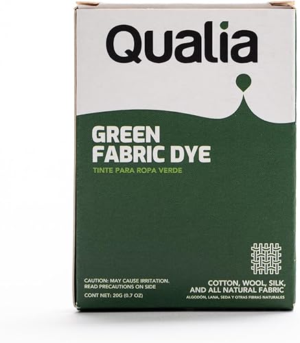 Vista 14 de Tinte textil en polvo multiusos Qualia, tinte fácil de usar para telas naturales: algodón, lana, seda, madera y lino, colores ultra concentrados