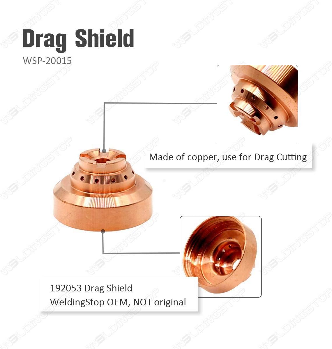 ICE-50C Torch 192053 Drag Shield Cap 55A / 50A Deflector for Miller Plasma Consumables 5pcs