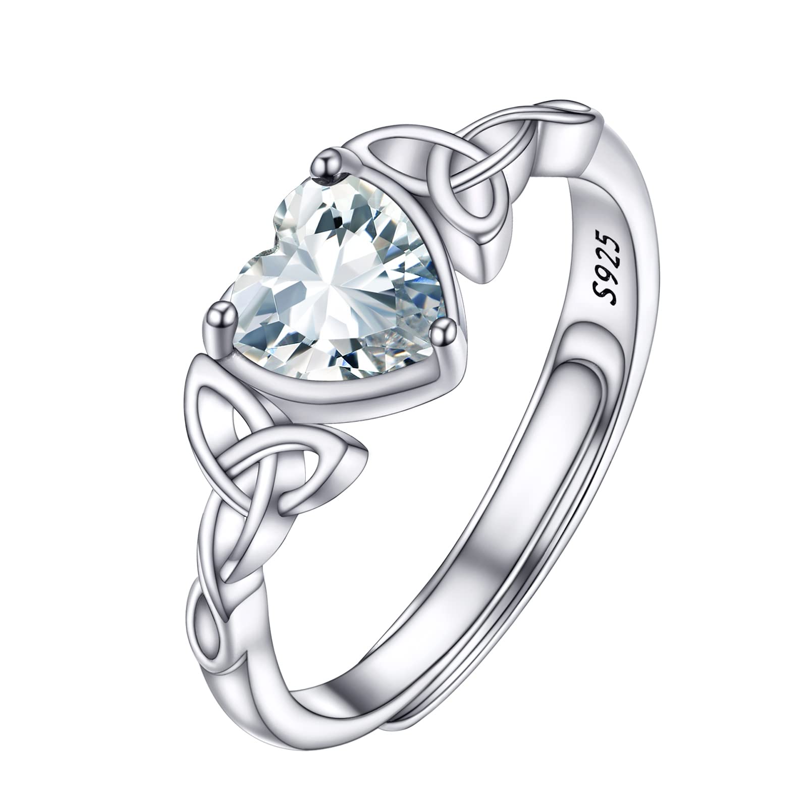 PROSILVER 925 Sterling Silver Celtic Knot/Butterfly Ring