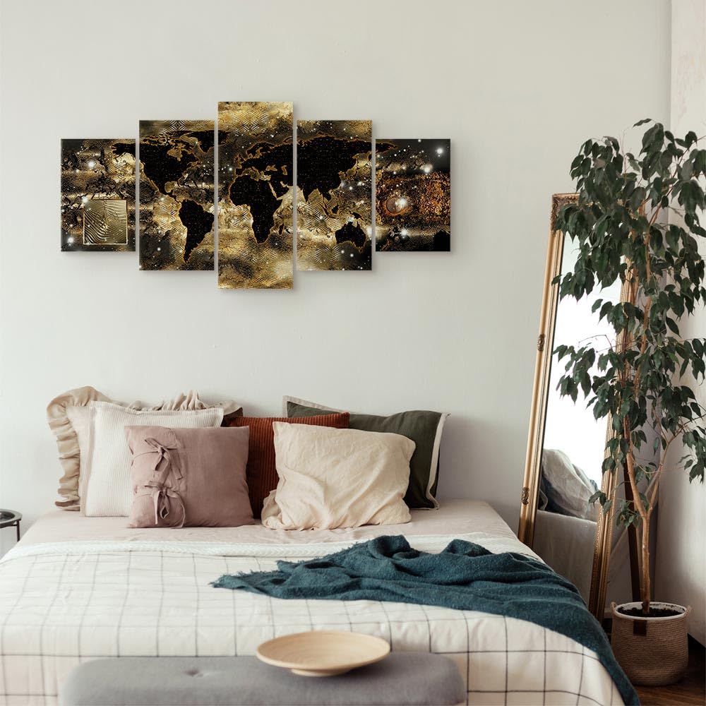 B&D XXL - Grand Tableau Mural Décoration Moderne Salon, Carte, 200x100 cm