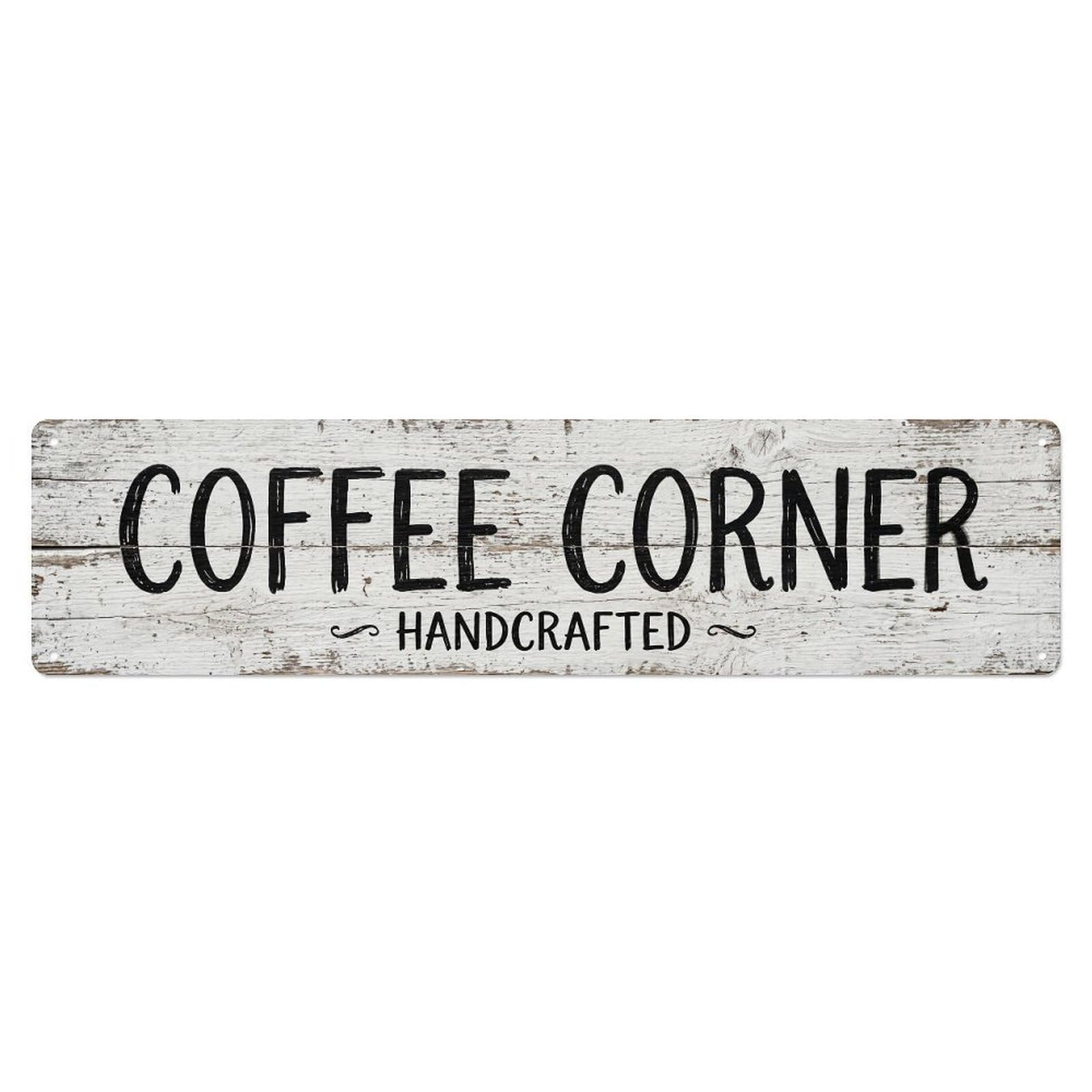 Coffee Corner Farmhouse Decor Metal Tin Sign