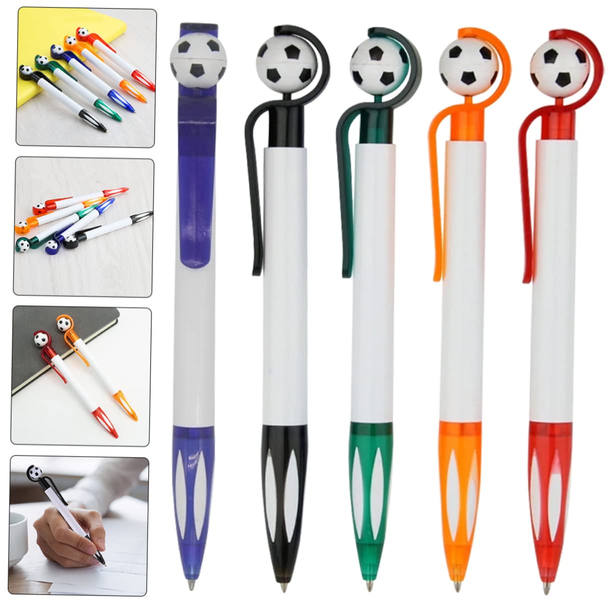 40piezas Bolígrafo De Fútbol Creativo De Bolígrafos Retráctiles Multicolores Para Niño Niña Para Fiestas y Material Escolar