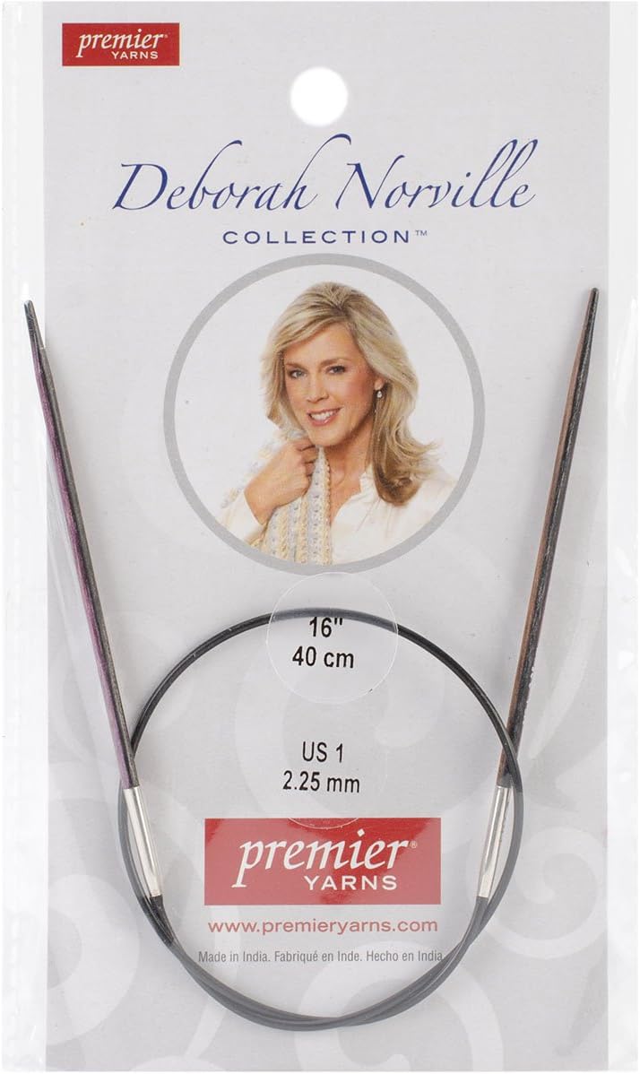 Premier Yarns Deborah Norville Fixed Circular Knitting Needles, Size 1/2.25 mm