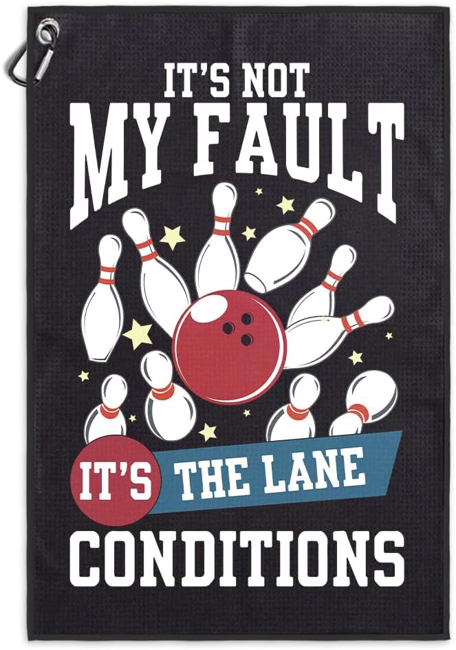 It's Not My Fault It's The Lane Conditions Bowling Towel for Men | Microfiber Towel, Bowling Gifts & Accessories for Dad Ancle, Retirement Gifts for Grandpa Bowlings Lover Fan, Fathers Day
