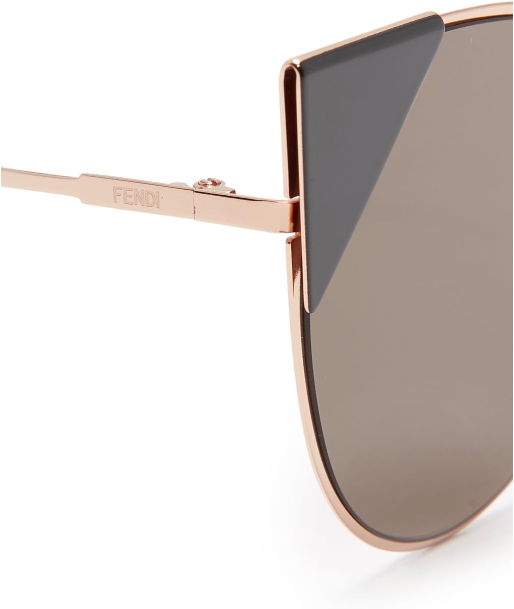 Fendi Women's Arrow Accent Sunglasses, Rose Gold Black/Black, One Size