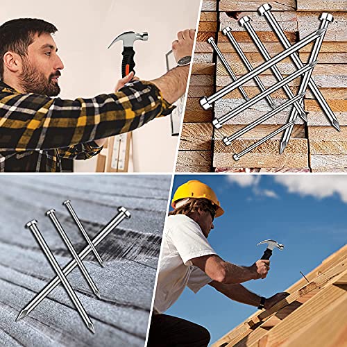 Ewonice 620Pcs Hardware Nail Assortment Kit With 8Oz Claw Hammer, Mini Hammer With Anti-Slip Handle, Anti-Corrosive Galvanized 310 Picture Hanging Nails & 310 Finishing Nails For Diy Woodworking #TOP5