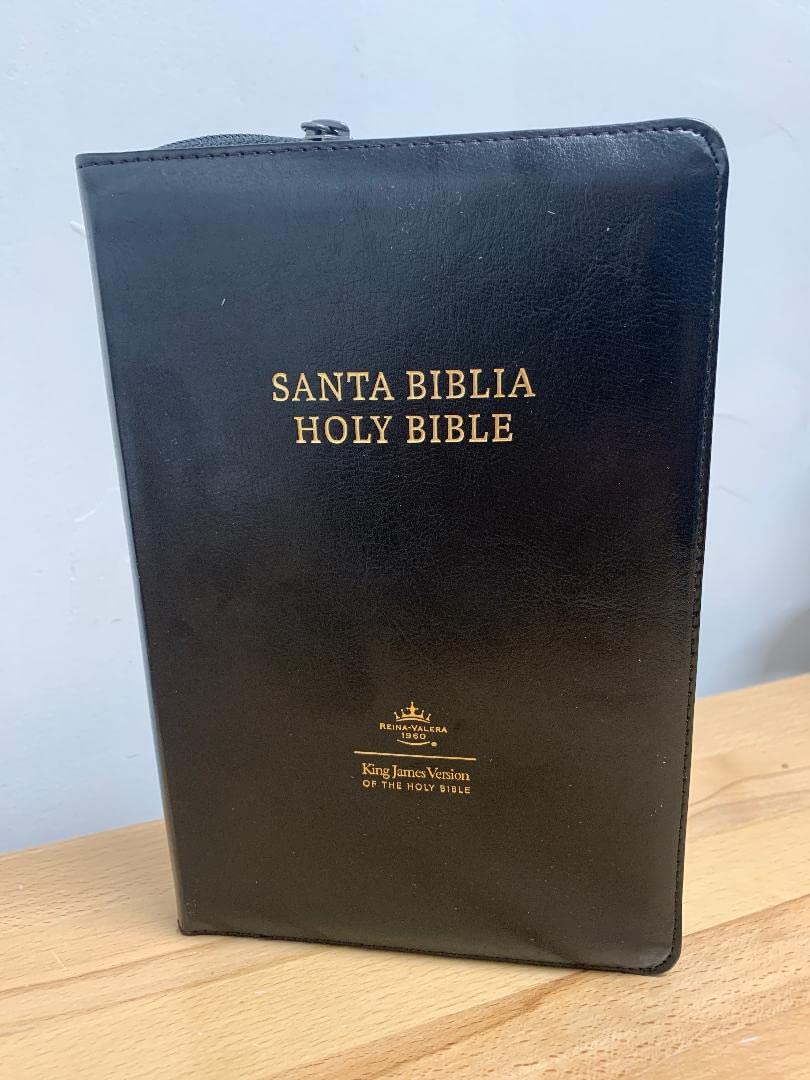 BIBLIA BILINGUE/BILINGUAL BIBLE TAMAÑO PERSONAL REINA1960/KJV CIERRE INDICE NEGRO