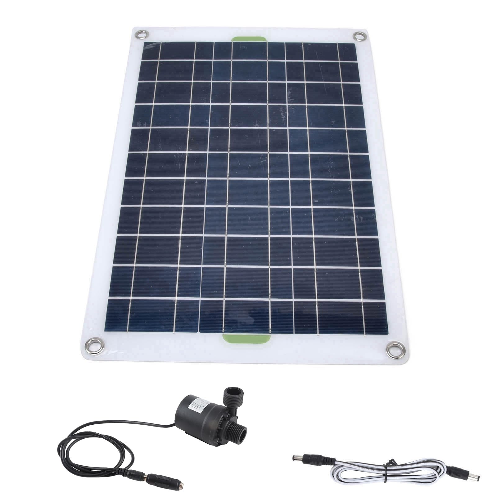 Kit de Bomba de Agua Solar, Bomba de Fuente Solar de 12 V con Panel de Plástico de Silicona, Flujo de 800 L H, Salida de 2 A, Uso Conectado A Batería para Estanque de Jardín, Baño de Pájaros,