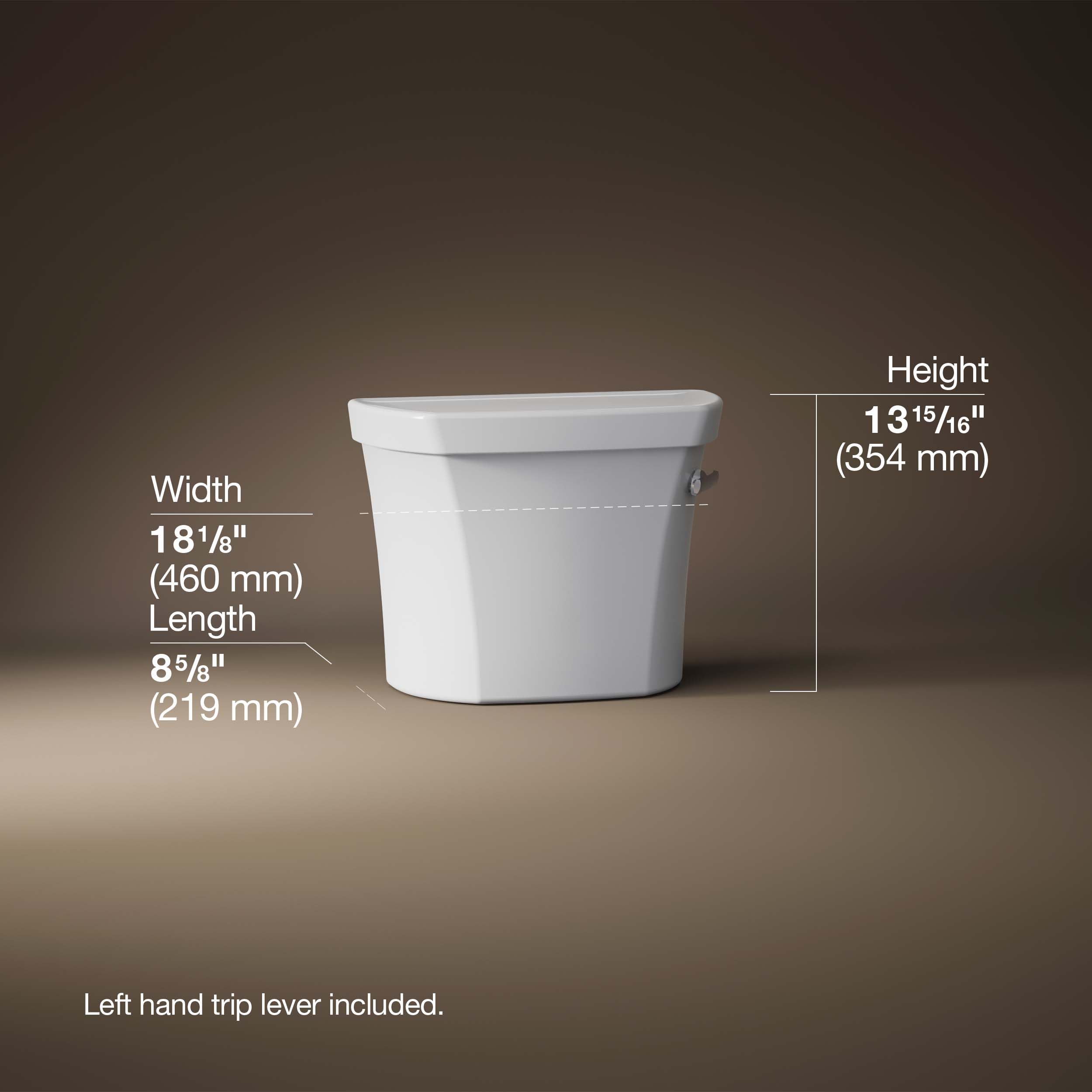 Kohler K-4467-RZ-0 Toilet Tank with Bedpan Lugs & 11