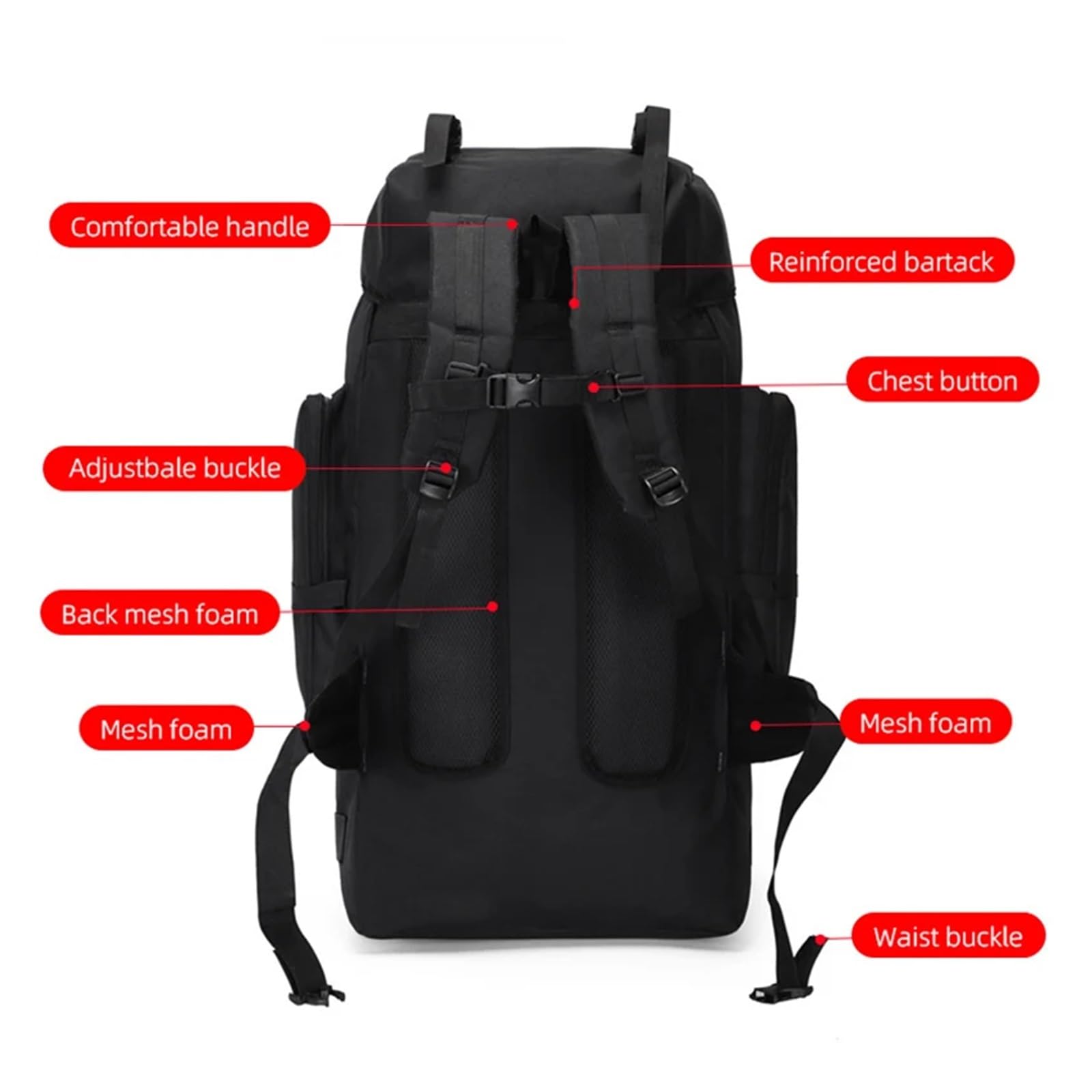 Plecak turystyczny 130 l turystyczny plecak podróżny duża torba bagażowa mężczyźni trekking outdoorowy plecak sportowy Molle plecak trekkingowy dla mężczyzn duża torba