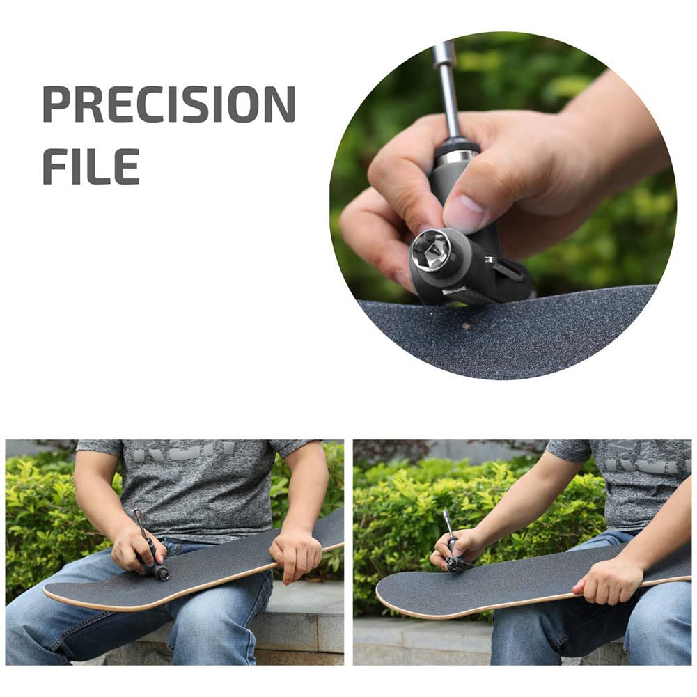 Tlilyy Skateboard Tool Roller Skate Scooter Réglage T-Wrench Long Board Fish Board Repair Tools Spanner Screwdriver