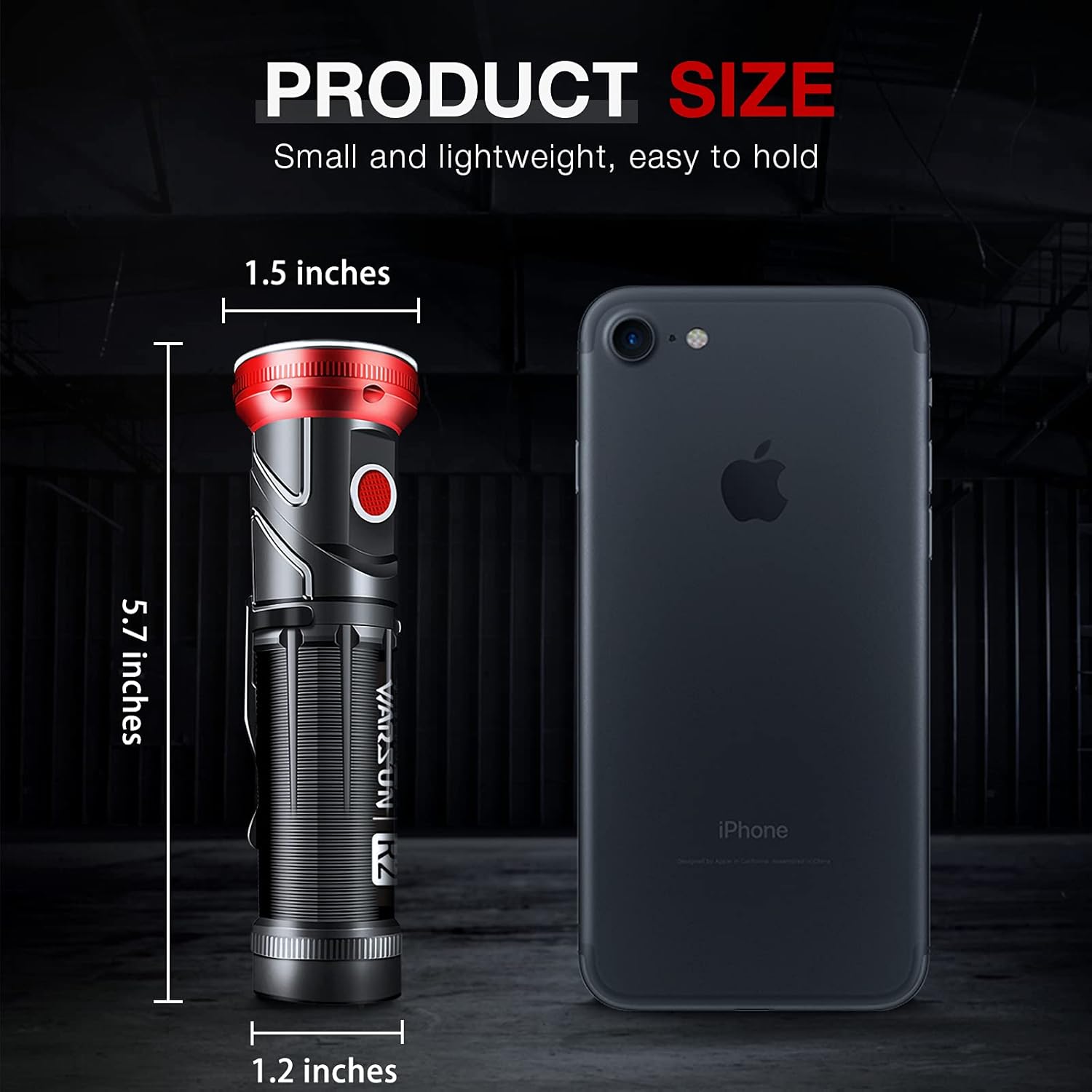 WARSUN Flashlight Rechargeable 1000Lumens Waterproof Photo