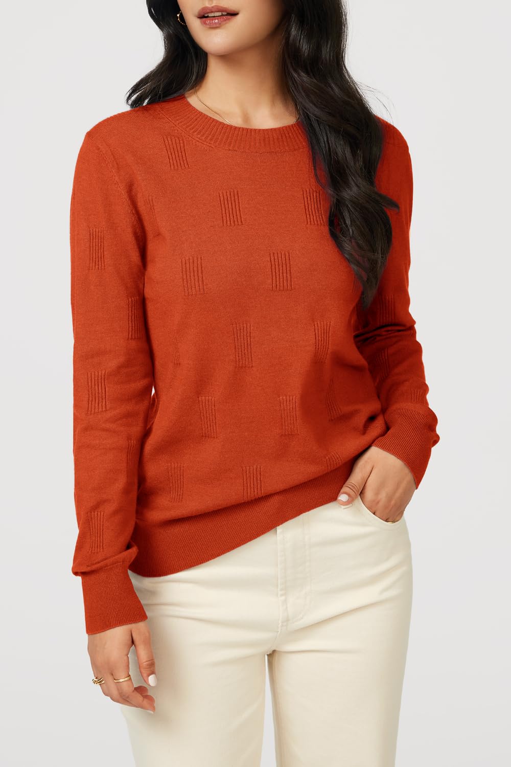 Arach&Cloz Pull tricoté à Manches Courtes et col Rond pour Femme - Élégant - Été - Automne