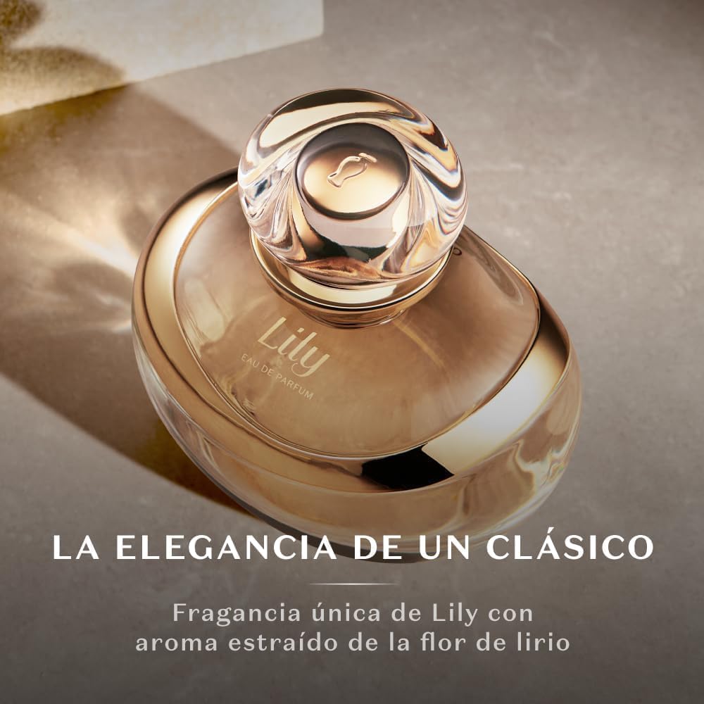 O Boticário Lily Coffret Regalo Set Perfume y Cuidado de la Piel con 2 Productos en Caja Beige | Lily Crema Hidratante Corporal Perfumada Satinado 250g y Lily Perfume Eau de Parfum EDP 75ml