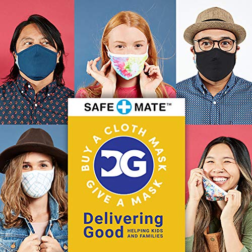 Case-Mate Safe+Mate X Cloth Face Mask - Washable & Reusable - Adult L/Xl - Cotton - Includes Filter- Black/Navy/Gray-3 Count (Pack Of 1) #TOP3
