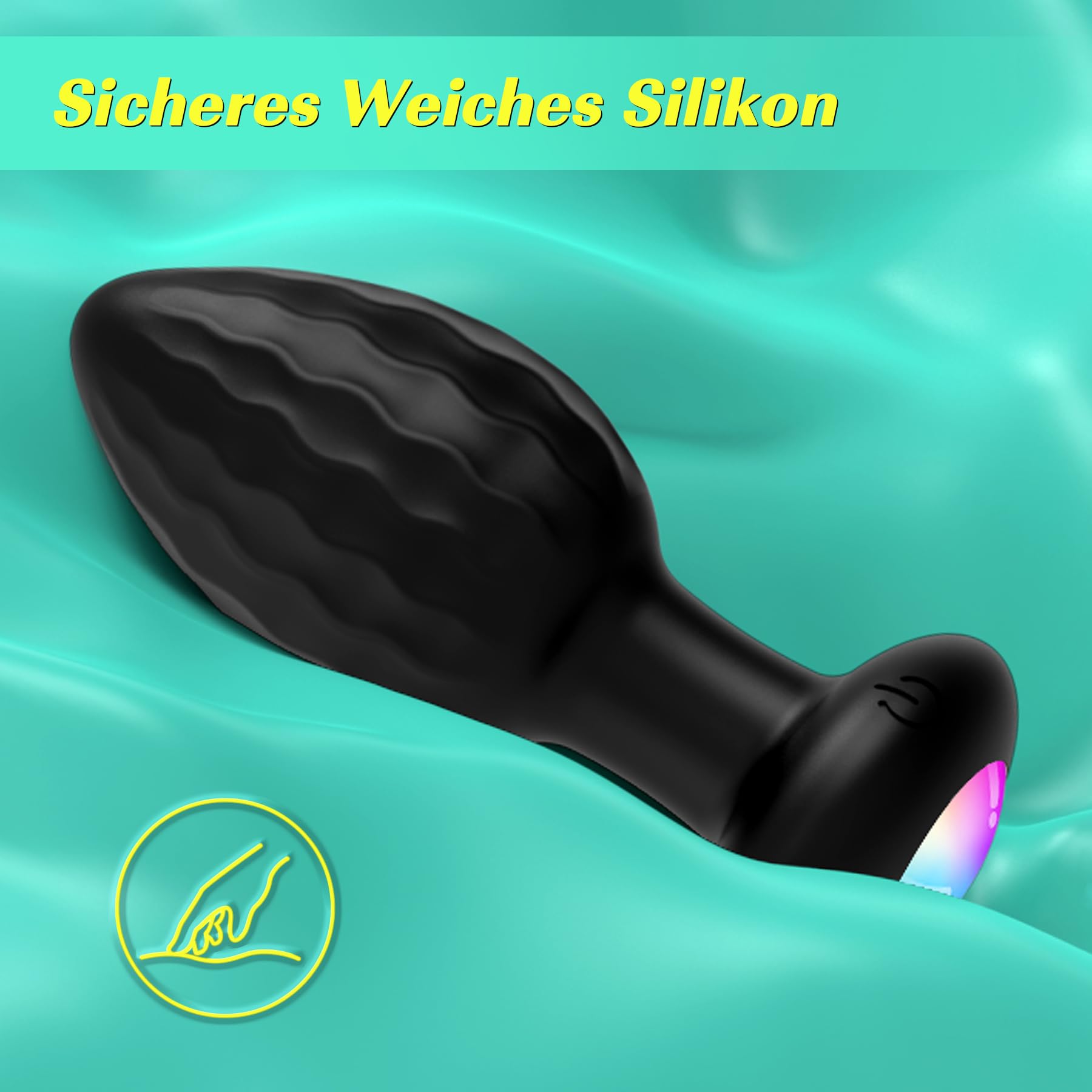 Anal Plug Vibratore Butt Plug per donne uomini - Vibrazione anale per donne Vibratori anali con LED, Butt Plug Stimolazione della prostata Uomini Giocattoli del sesso Solo