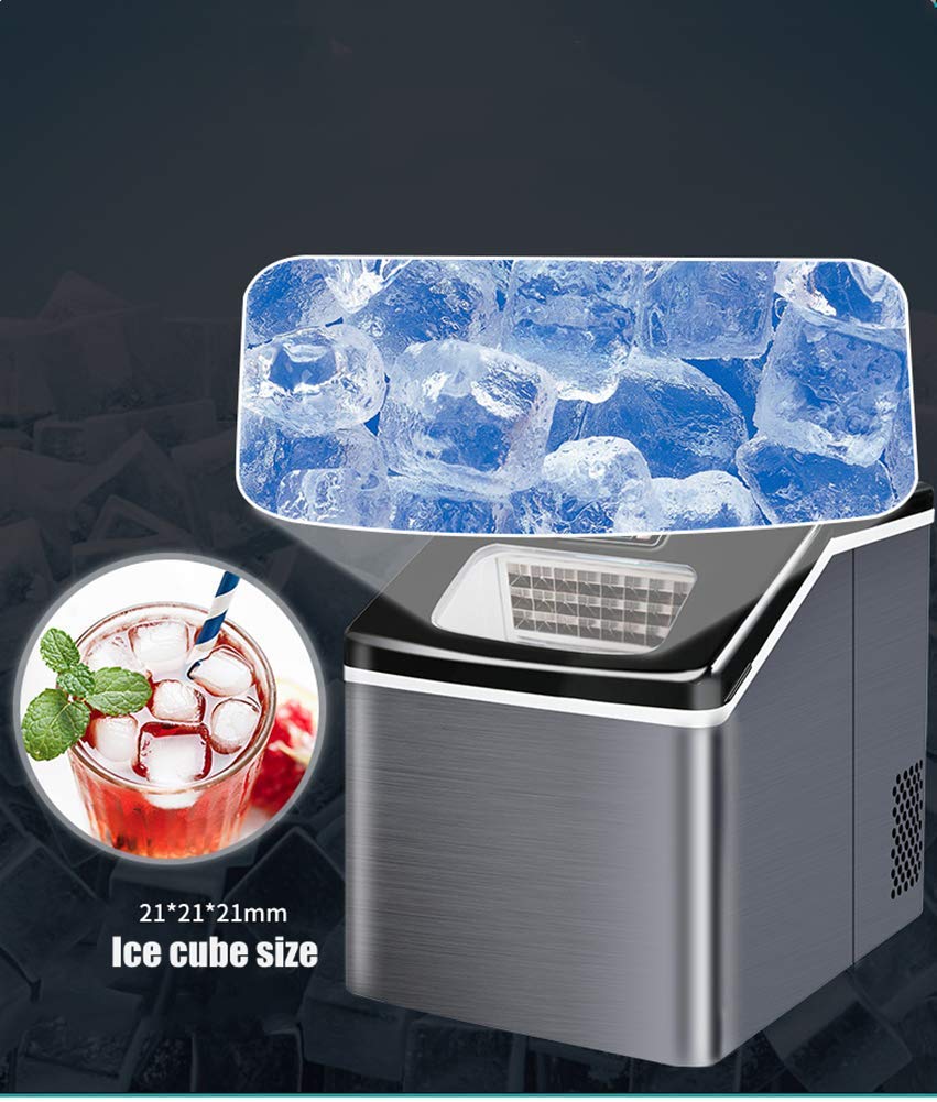 Countertop Ice Machine, 25 Kg Ice Cubes/24 H Portable Ice Cubes Maker 12 20 Min Automatic Cleaning Kitchen Home Bars Milk Tea Shop () on Fridge.com - View 3