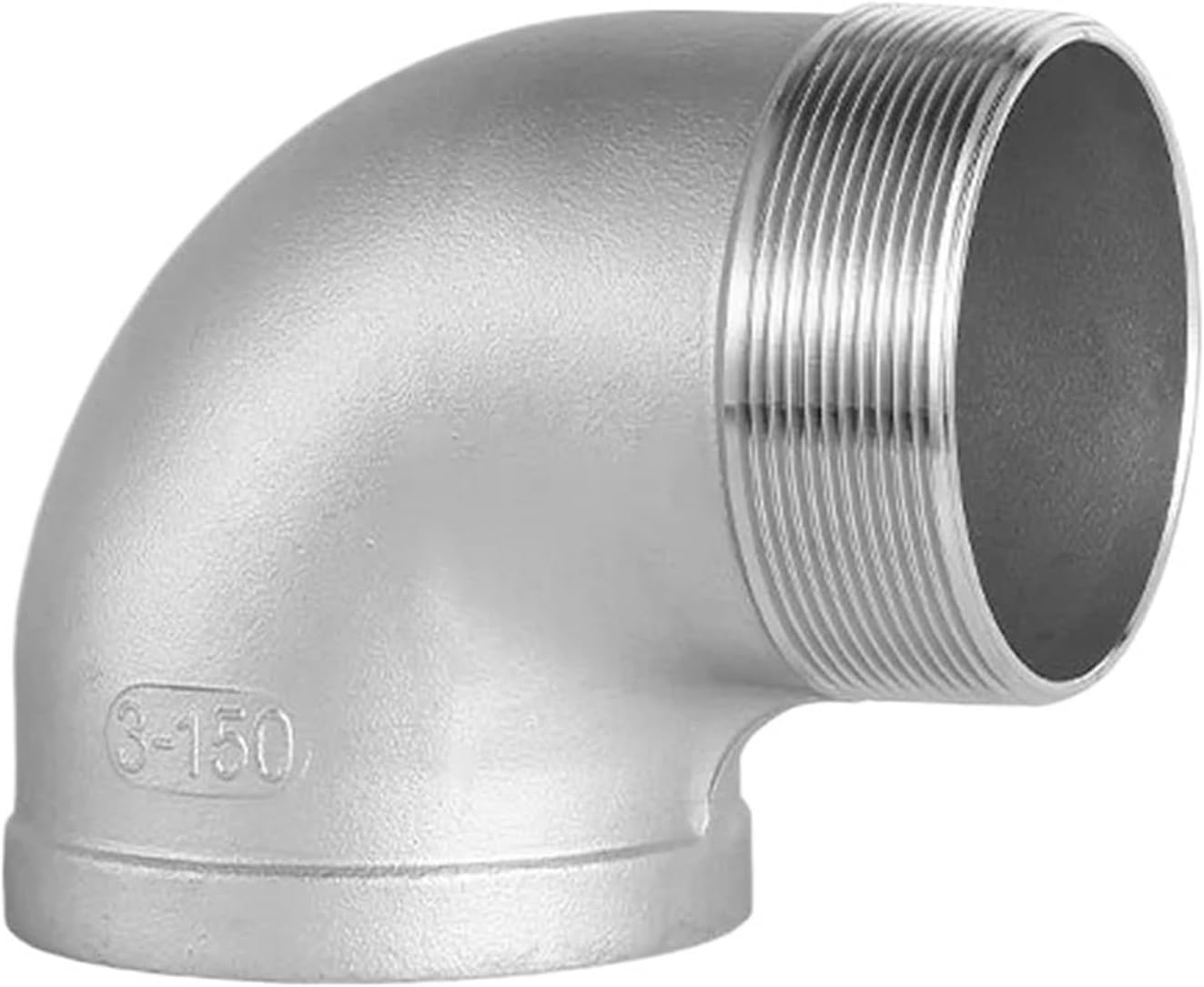 1pcs 304 Stainless Steel 1/2"1/4"3/8"3/4"1"2" 90 Degree Elbow Reducer Threaded Pipe Fittings Female Male Threaded(3/8")